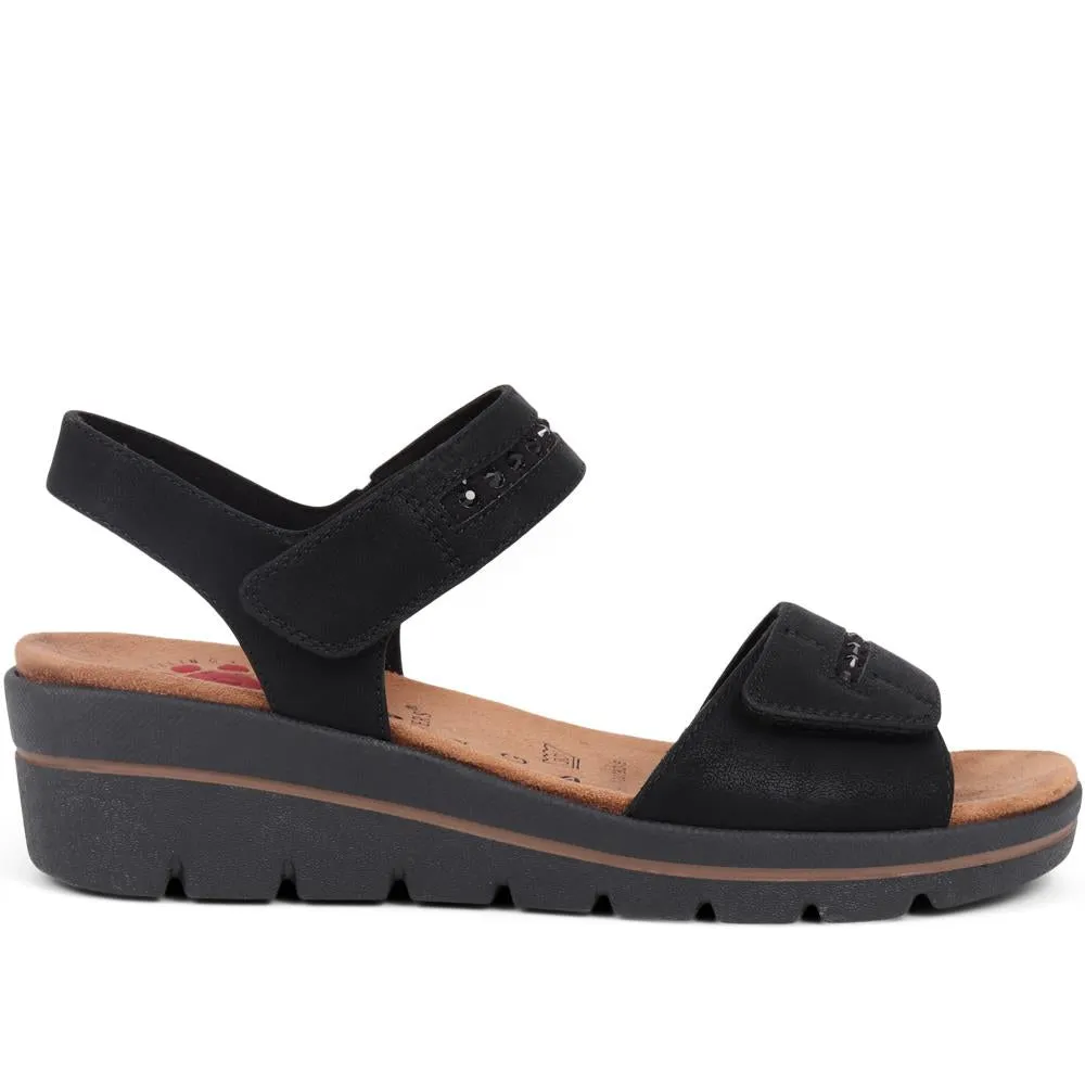 Adjustable Dual Strap Wedge Sandals - CENTR39027 / 324 979