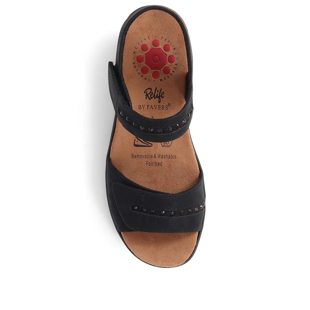 Adjustable Dual Strap Wedge Sandals - CENTR39027 / 324 979