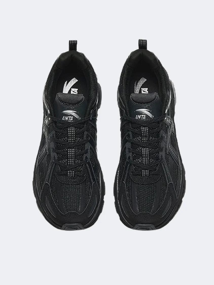 Anta Retro Men Running Sneakers Black/Grey/Silver