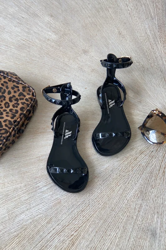 Aria Kid's Black Sandals