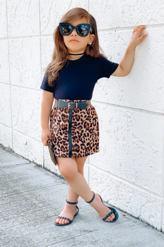 Aria Kid's Black Sandals