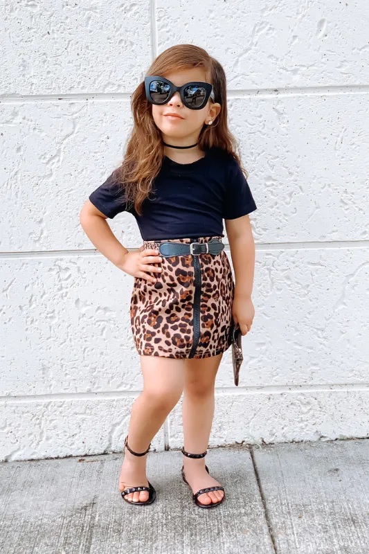 Aria Kid's Black Sandals