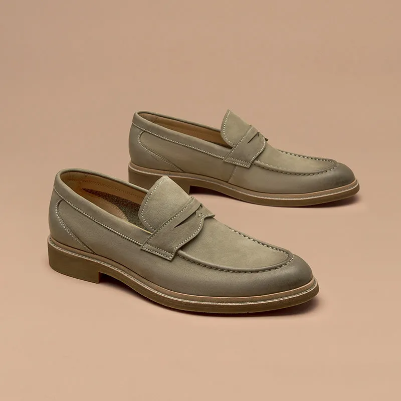 BeauToday Classic Leather Penny Loafers for Men