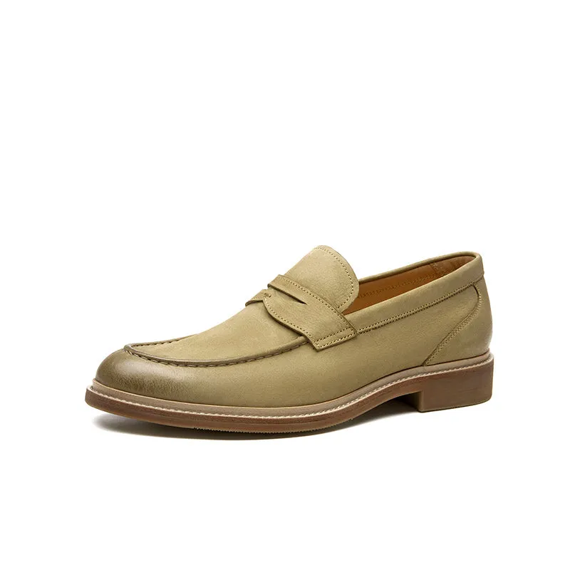 BeauToday Classic Leather Penny Loafers for Men