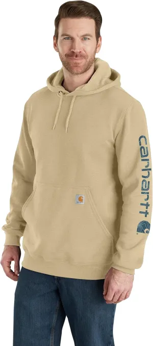 Carhartt Men's Midweight Signature Sleeve Logo Hooded Sweatshirt