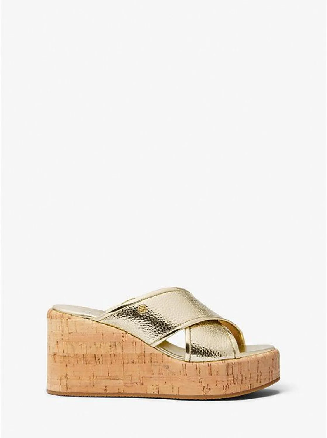 Cary Metallic Leather Wedge Sandal