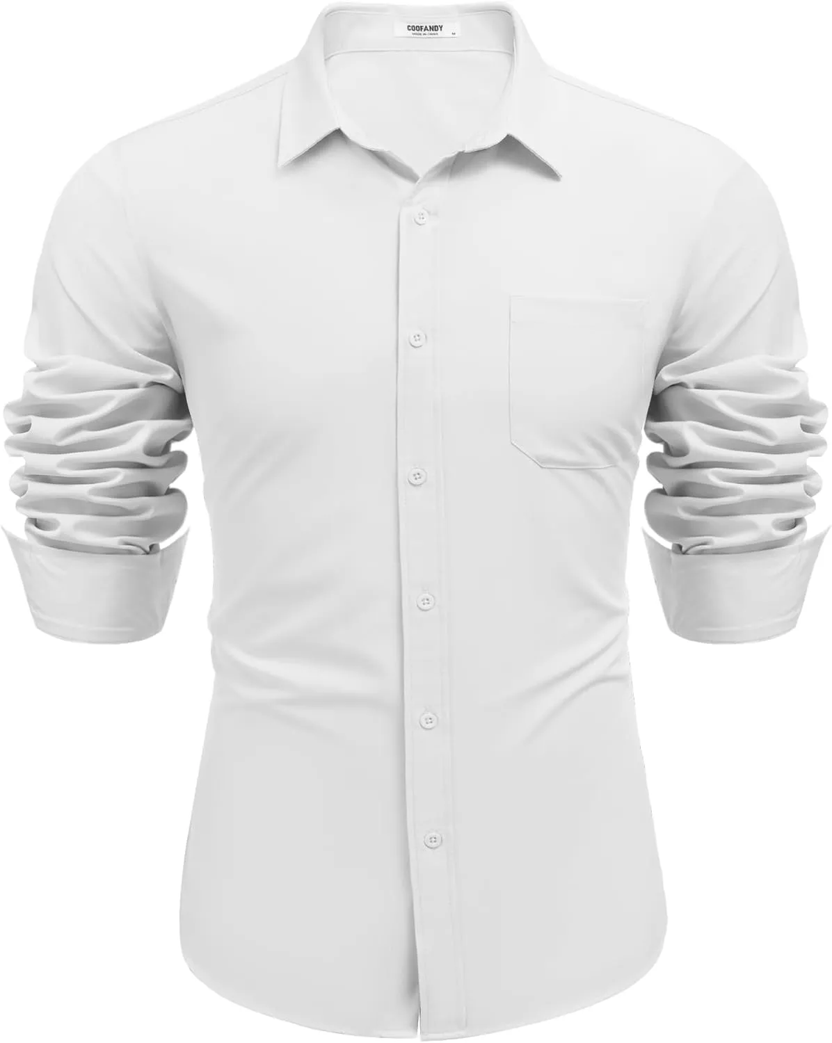 COOFANDY Mens Dress Shirts Long Sleeve Wrinkle Free Shirt Textured Business Casual Button Down Shirt