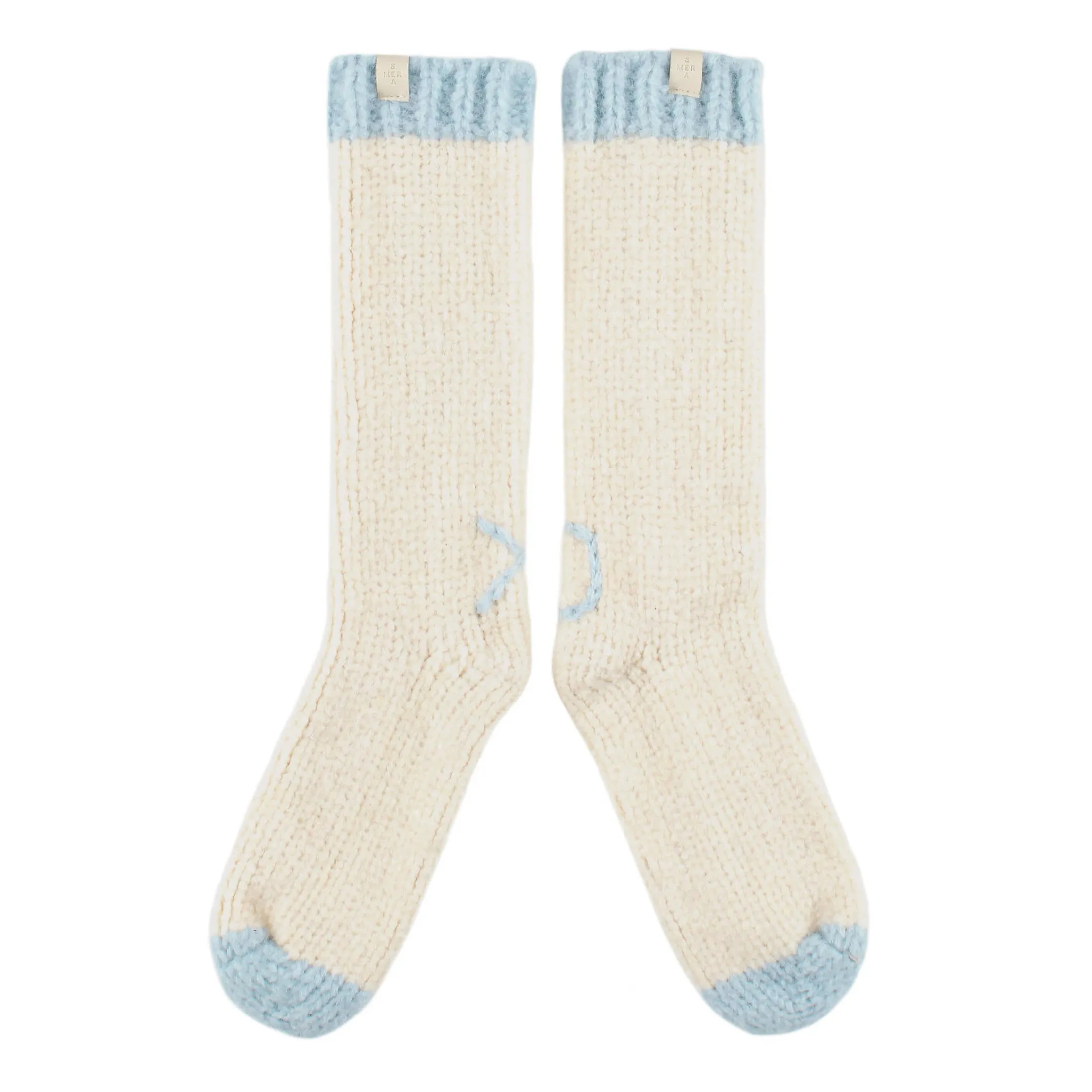 Cozy Soft Blue Slipper Socks