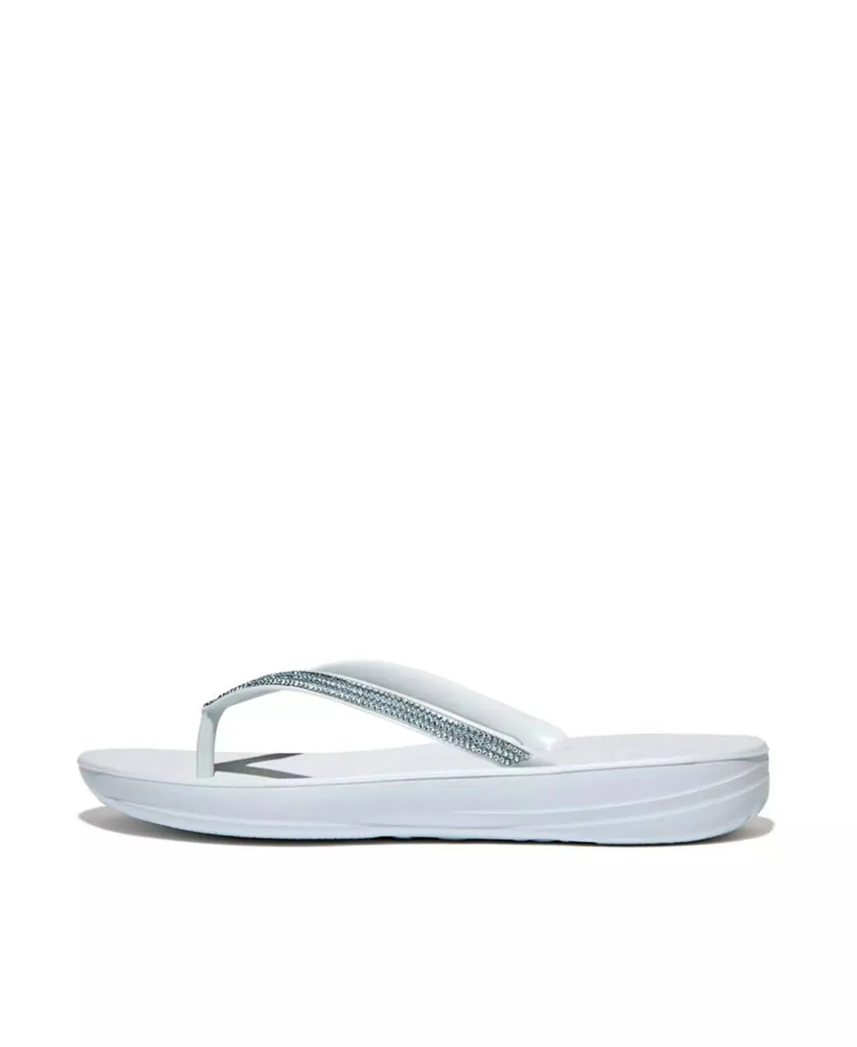 FitFlop Womens Iqushion Ombre Sparkle Flip Flops Seafoam Blue