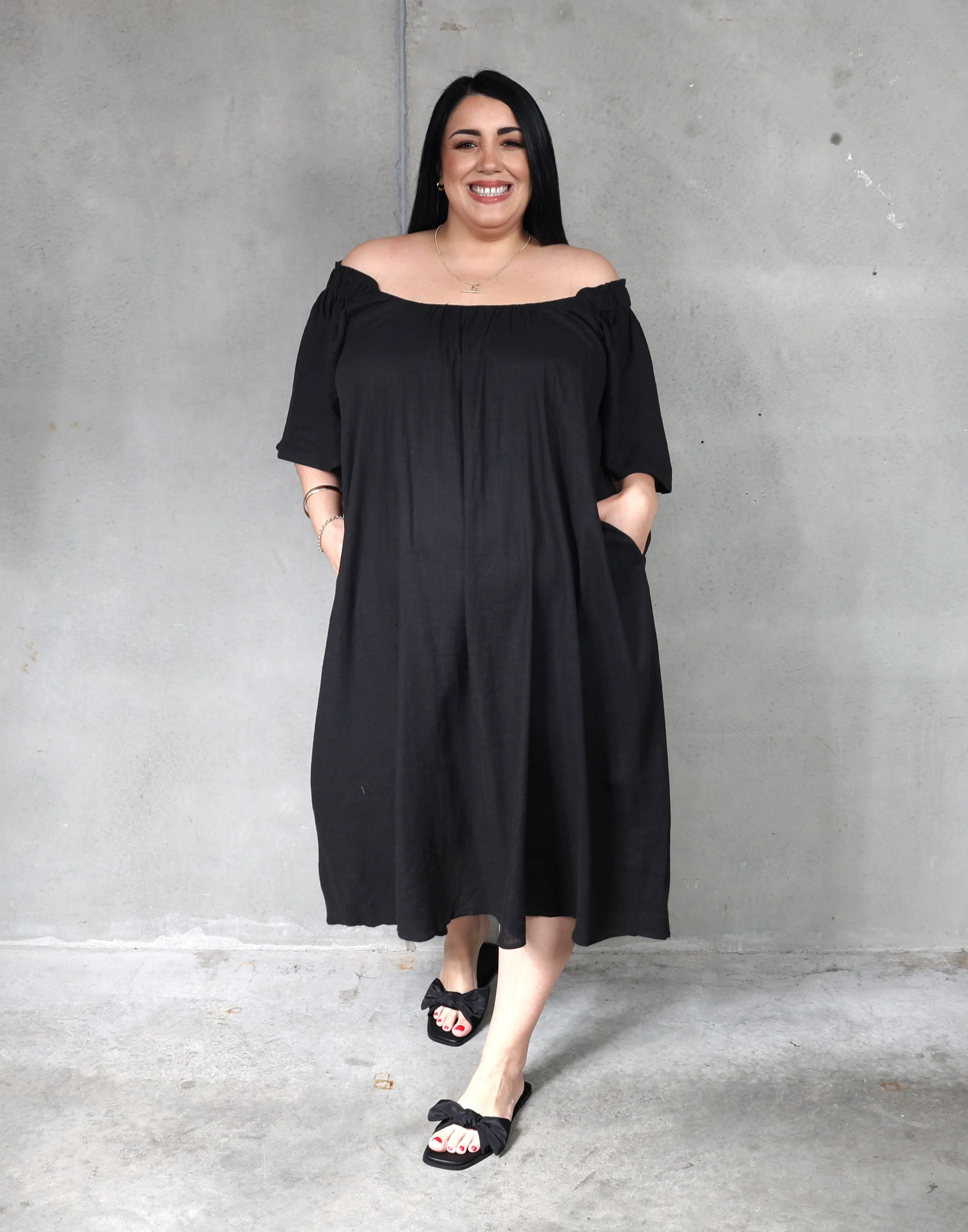 Haven Flora Maxi Dress - Black
