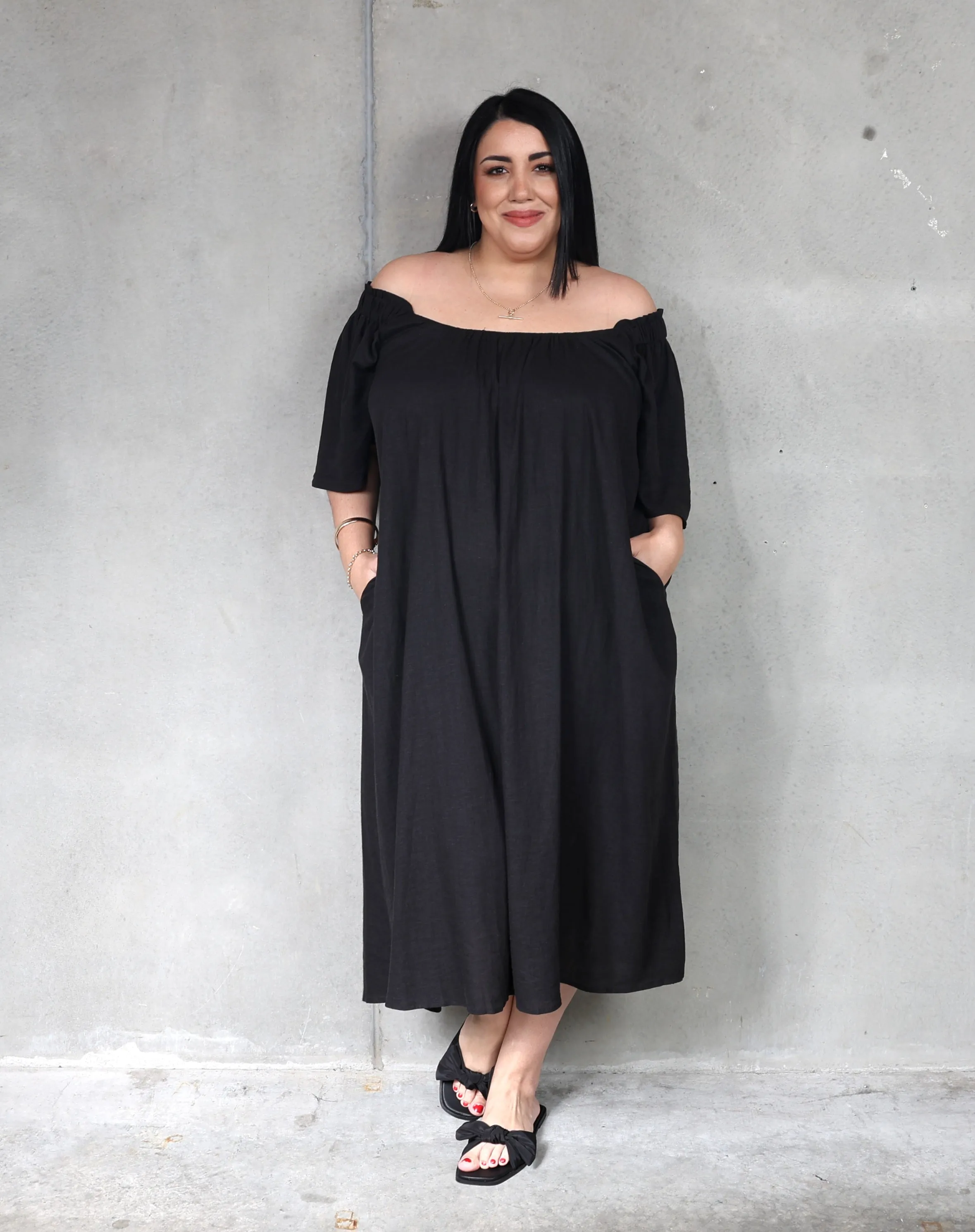 Haven Flora Maxi Dress - Black