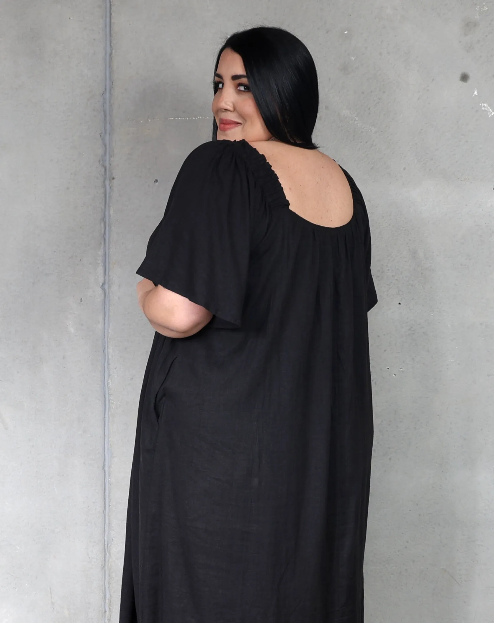 Haven Flora Maxi Dress - Black