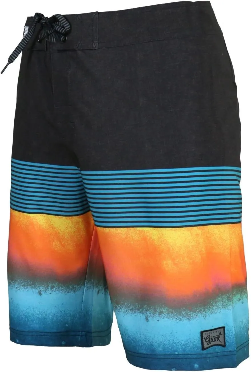 Men's Swim Trunks 22?? Quick Dry Board Shorts with Key Keeper, No Mesh Lining - Perfect for Surfing & Swimming