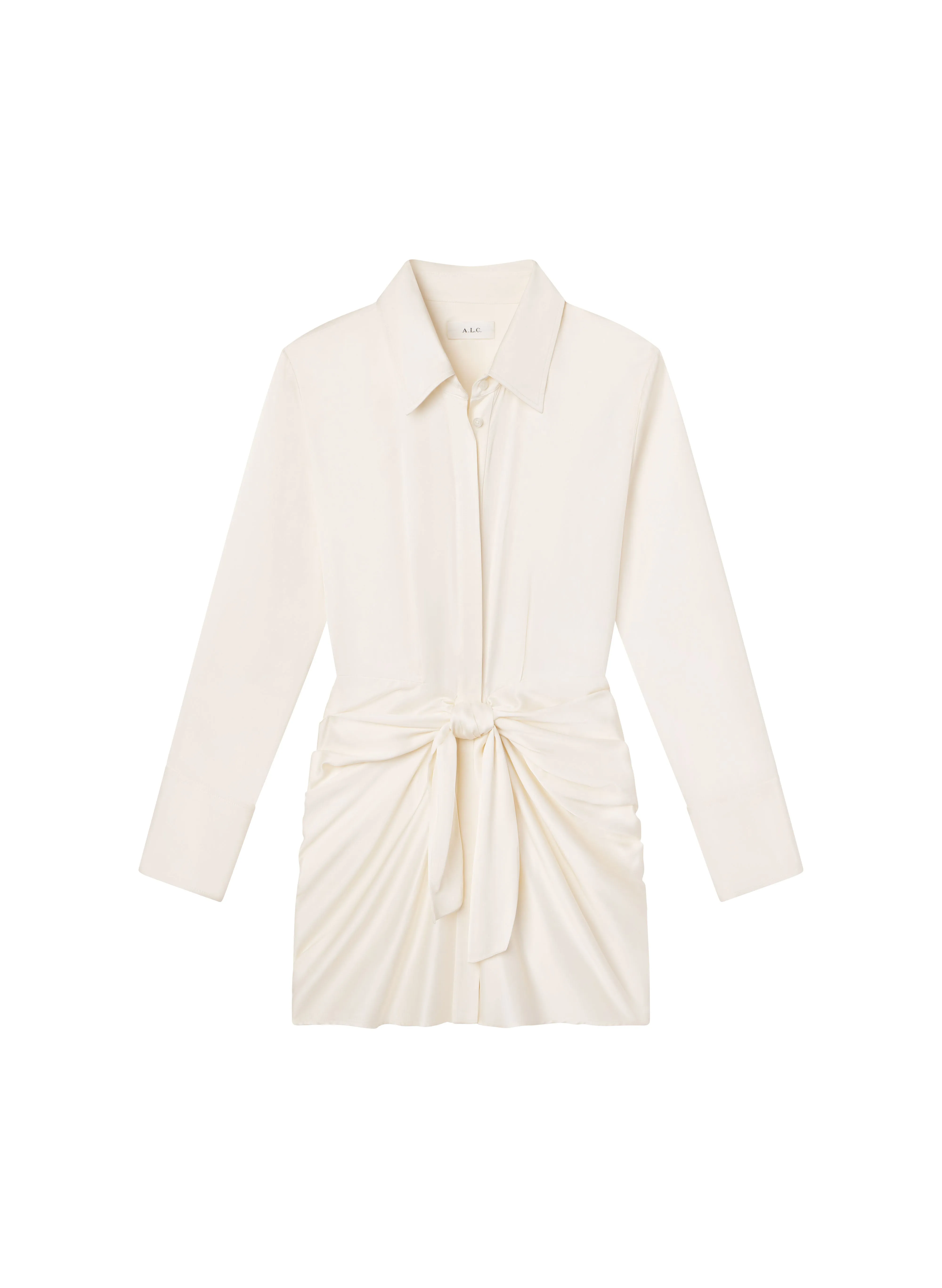 Mia Satin Mini Shirtdress