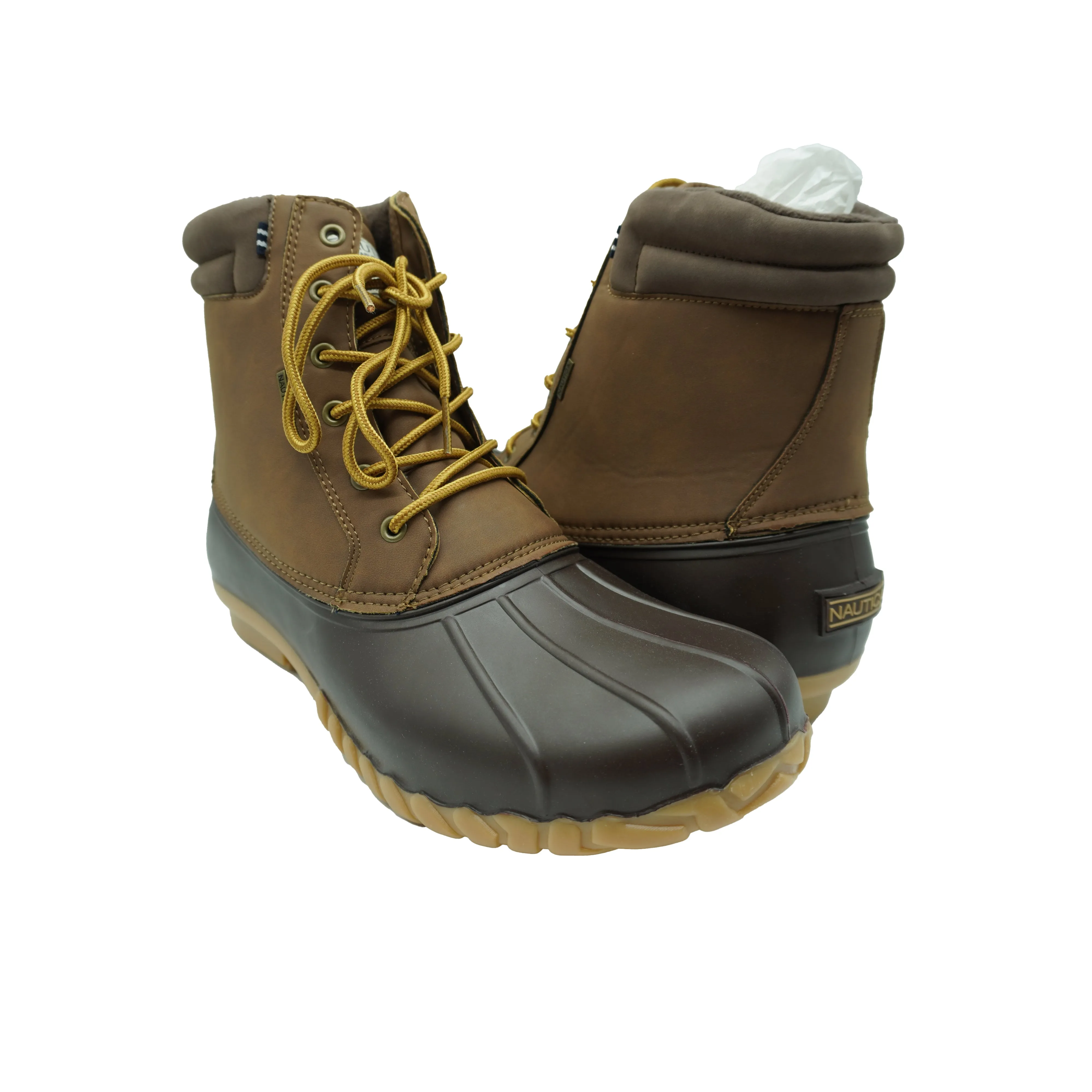 Nautica Men's Channing Waterproof Snow Boots Tan Brown Size 15W
