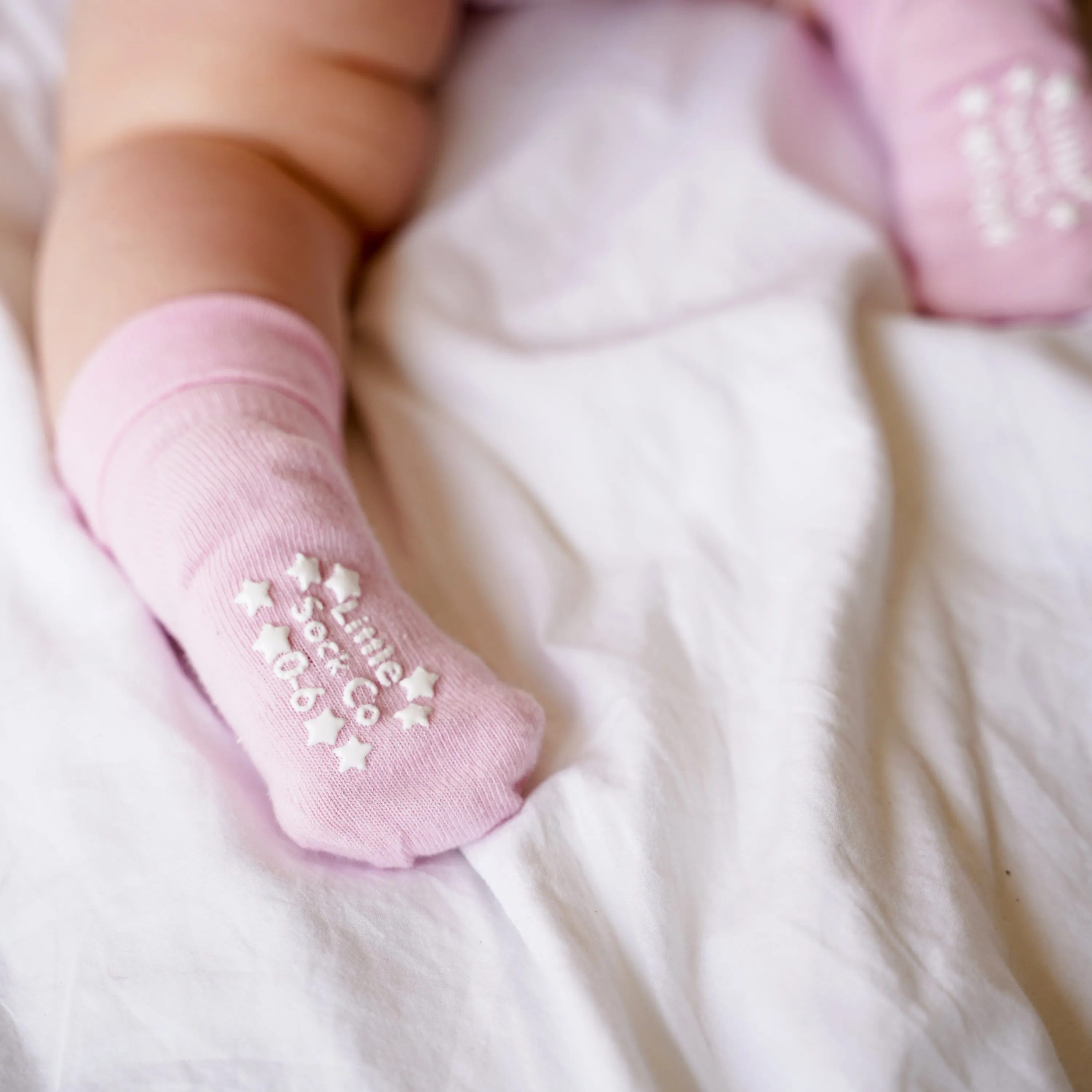 Non-Slip Stay on Baby and Toddler Socks - 5 Pack in Rosey &amp; Pink