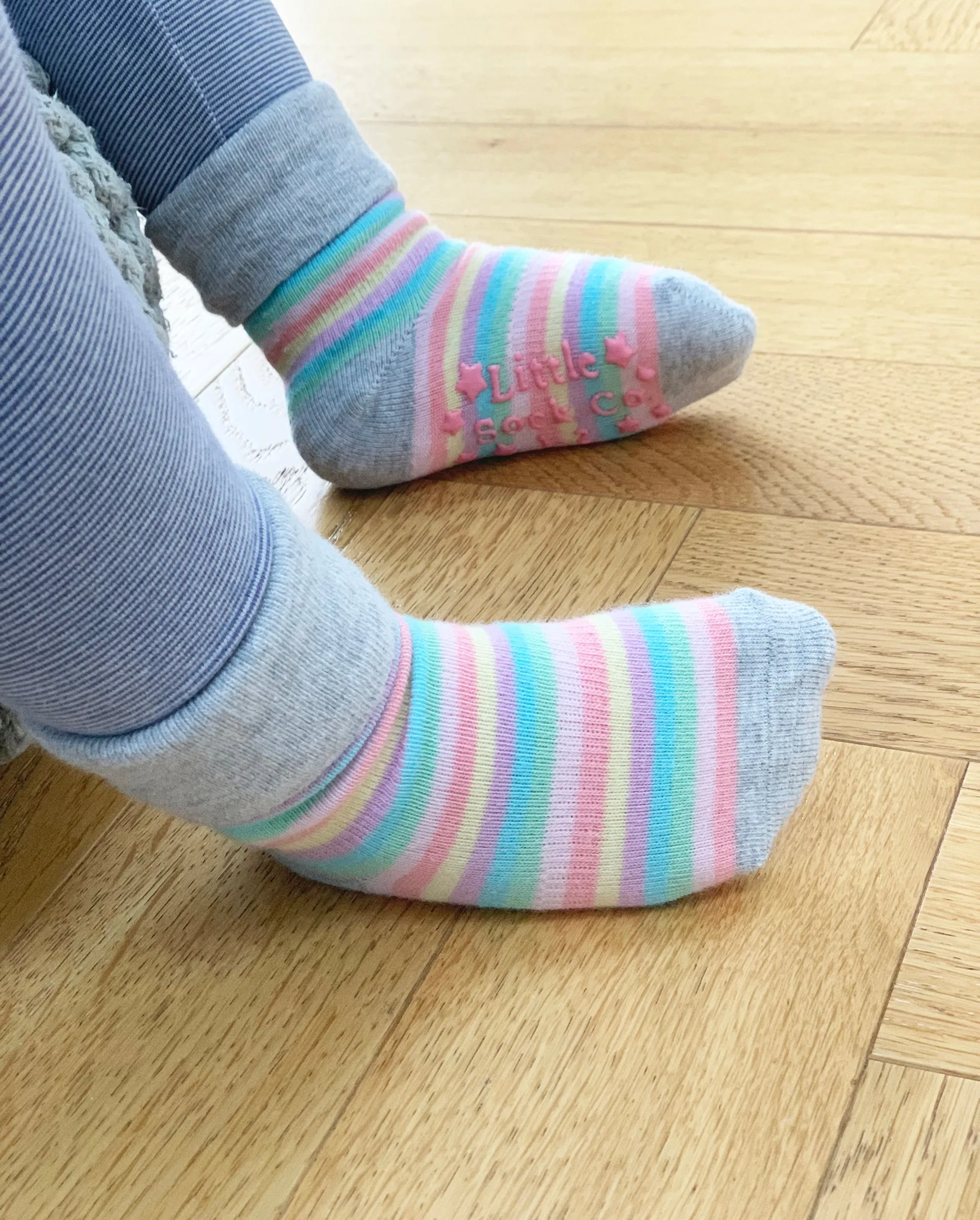 Non-Slip Stay on Baby and Toddler Socks - 5 Pack in Rosey &amp; Pink