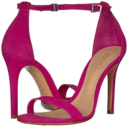 Schutz Cadey Lee Rose Simple Strappy Ankle Strap Single Sole Heeled Sandal