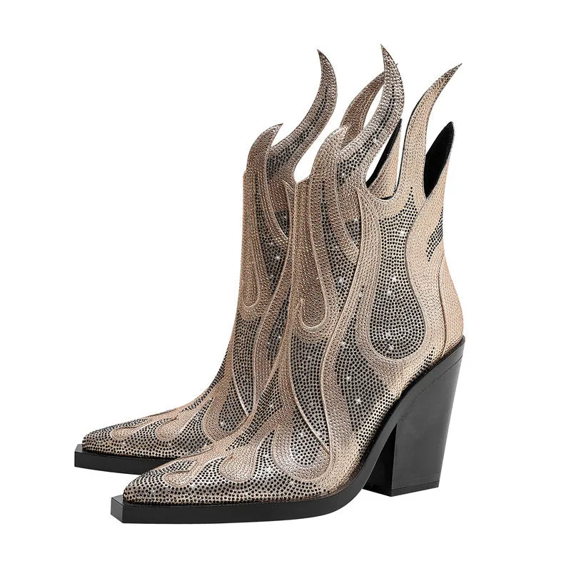 Silver Sparkle Boots
