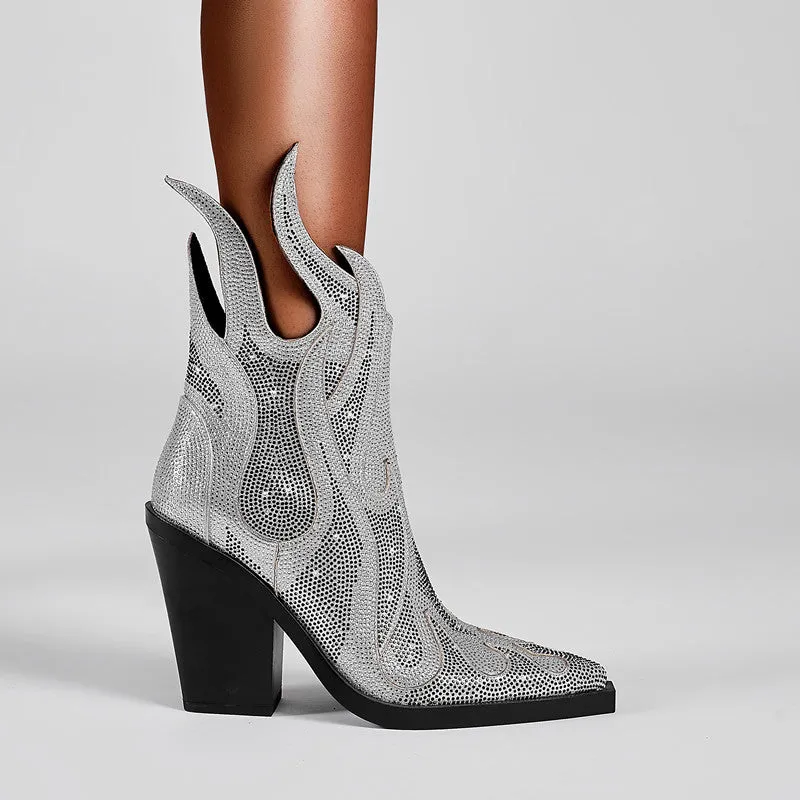 Silver Sparkle Boots