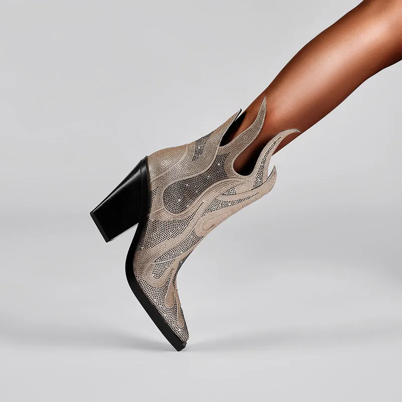 Silver Sparkle Boots
