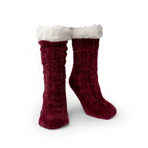 Wine Soft Slipper Socks