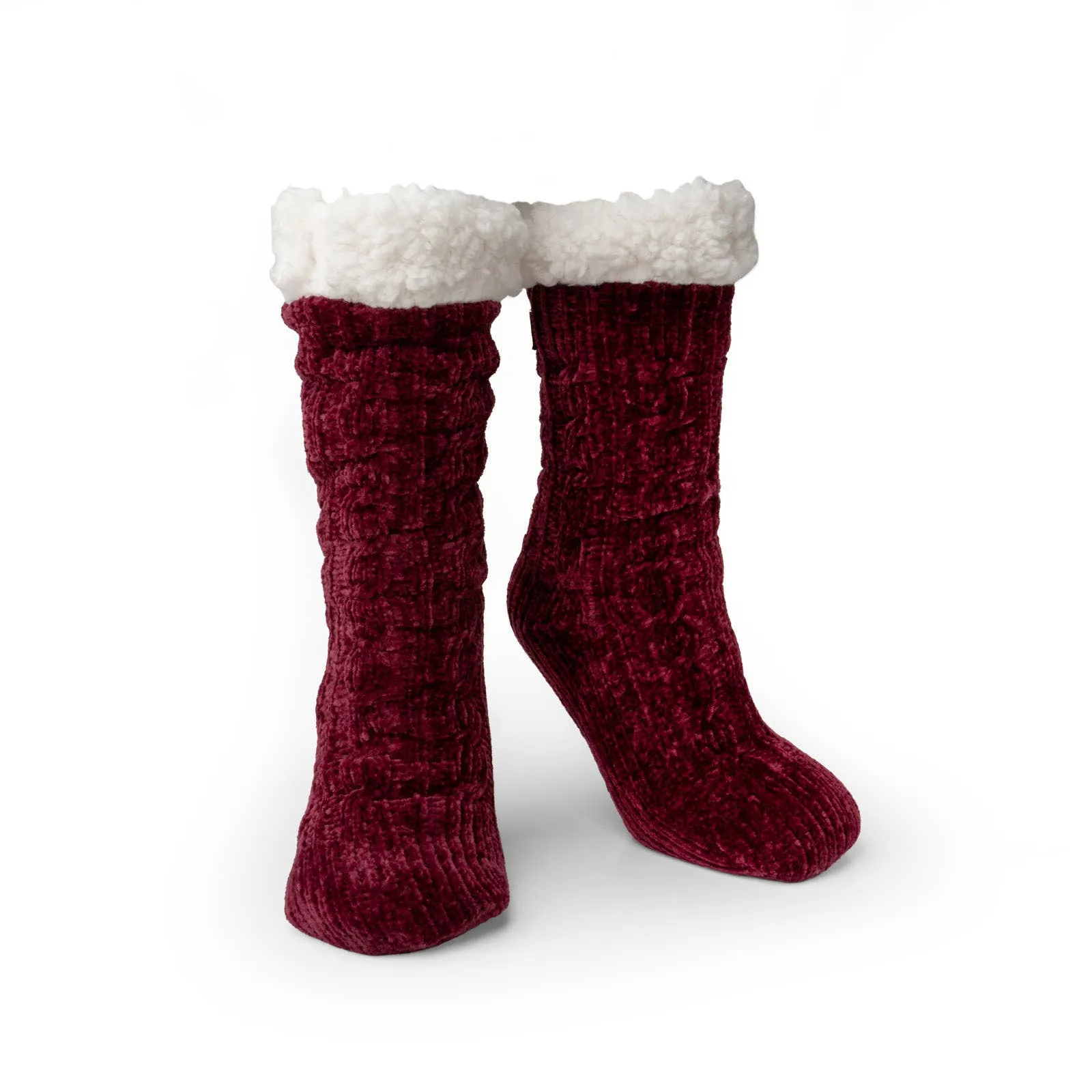 Wine Soft Slipper Socks